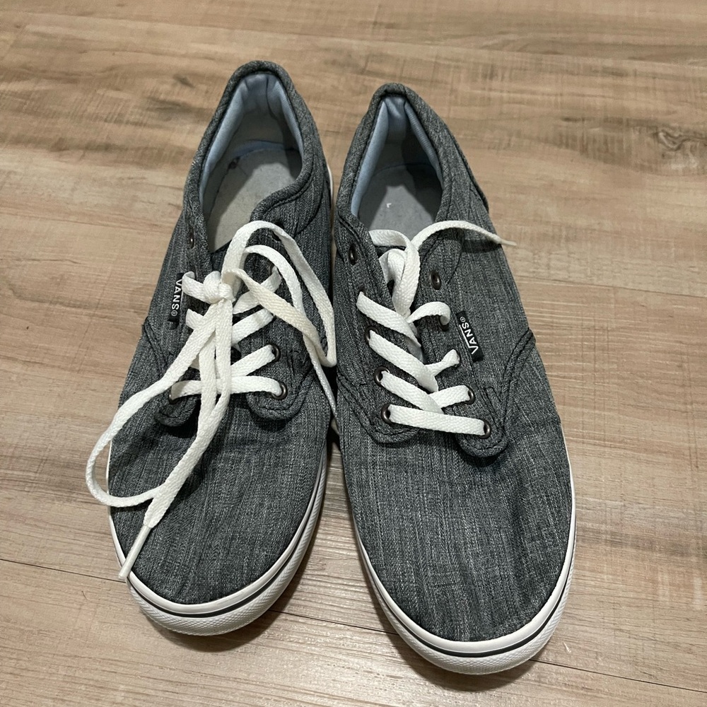 Vans Charcoal Sneakers with White Laces